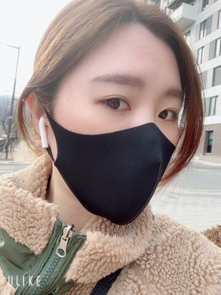 [에이블밤부] 리퓨어 쿠퍼 마스크 10color — 4점을 준 리뷰어가 2021년 2월 올린 사용 사진