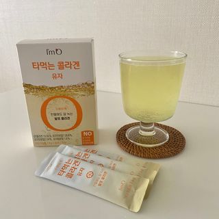 [음료수 대신 가능!]  빠르게 흡수되는 아임오 타먹는 콜라겐 1박스 — 3점을 준 리뷰어가 2023년 4월 올린 사용 사진