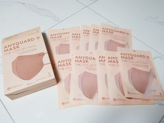 애니가드 셋업마스크 4컬러 각 10매입 [크리미베이지, 캐시미어로즈, 초콜렛브라운, 미드나잇네이비] — 5점을 준 리뷰어가 2022년 2월 올린 사용 사진