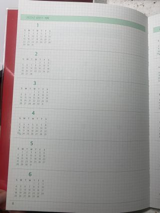 리훈 2023년 아이라이크 모눈 다이어리 미니달력 세트 — 5점을 준 리뷰어가 2022년 11월 올린 사용 사진