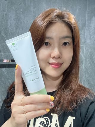 [트리마이] 제주 말차 로우 피에이치 클렌징 폼 — 5점을 준 리뷰어가 2024년 8월 올린 사용 사진
