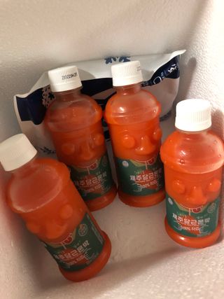 탐라원 무농약 당근과즙으로 건강한 당근주스, 당근몬딱주스 — 4점을 준 리뷰어가 2021년 8월 올린 사용 사진