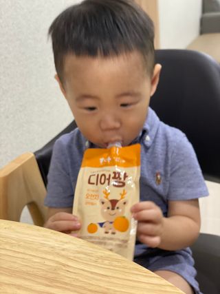 [몸엔용] 우리 아이 건강간식, 달콤한 녹용곤약젤리 디어팡 4종 — 5점을 준 리뷰어가 2021년 8월 올린 사용 사진
