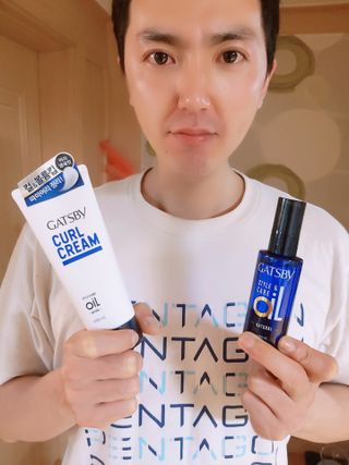 [갸스비] 곱슬 머리부터 파마까지 남자의 컬을 위한 갸스비 컬크림 — 5점을 준 리뷰어가 2021년 5월 올린 사용 사진
