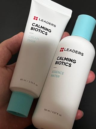 리더스코스메틱 리더스 카밍 바이오틱스 #1등 진정 기획세트 [에센스 워터150ml + 크림 마스크80ml] — 5점을 준 리뷰어가 2022년 9월 올린 사용 사진