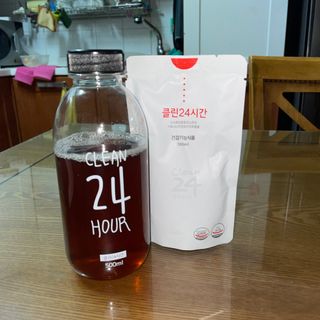 클린24시간 1BOX(5포) + 전용보틀(500ml) — 4점을 준 리뷰어가 2022년 10월 올린 사용 사진