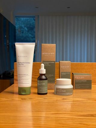 마리엔메이 센서티브 수딩 젤 크림 + 어성초 티트리 추출물 세럼 + 어성초 티트리 모공 클렌징 폼 — 5점을 준 리뷰어가 2021년 9월 올린 사용 사진