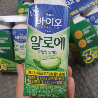 LIVE 매일바이오 알로에 드링킹 요거트 — 5점을 준 리뷰어가 2022년 4월 올린 사용 사진