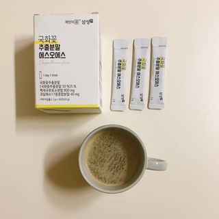 체인미 국화꽃 추출분말 에스오에스 곡류효소 과일채소 17종 혼합 분말 스틱 — 4.5점을 준 리뷰어가 2021년 12월 올린 사용 사진