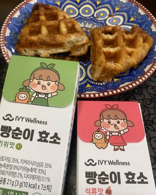 아이비웰니스 빵순이 효소 키위맛 7포 + 석류맛 7포 (총 14포, 2주분) — 5점을 준 리뷰어가 2022년 10월 올린 사용 사진