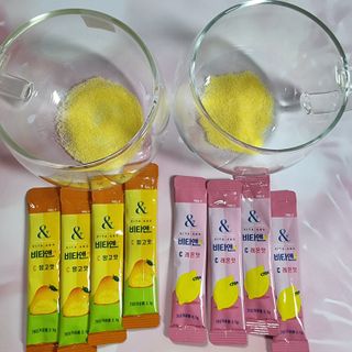 비타앤C 레몬맛, 망고맛 — 5점을 준 리뷰어가 2021년 8월 올린 사용 사진