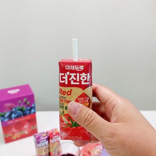 [롯데칠성] 야채듬뿍 더'진한 [롯데칠성] 야채는 이제 COLORFULL! 야채듬뿍  더 진한 레드 4개 +퍼플 4개 (총 8개) — 5점을 준 리뷰어가 2023년 6월 올린 사용 사진