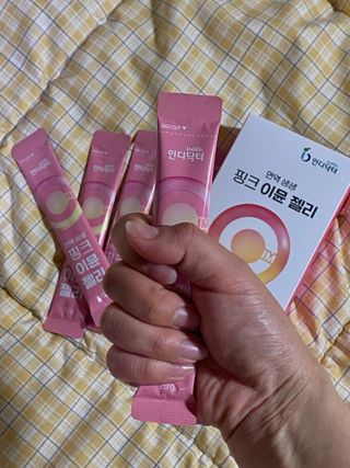[인디닥터] 면역 생생 핑크 이뮨 젤리 — 5점을 준 리뷰어가 2022년 5월 올린 사용 사진