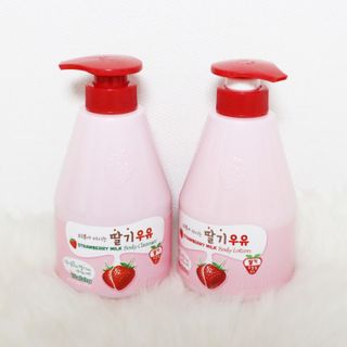 [과일나라] 피부가 마시는 딸기우유 바디클렌저&바디로션 — 5점을 준 리뷰어가 2022년 2월 올린 사용 사진