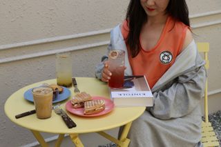 [스테이피플] SILKY SLEEVELESS LOGO TOP — 4점을 준 리뷰어가 2022년 6월 올린 사용 사진