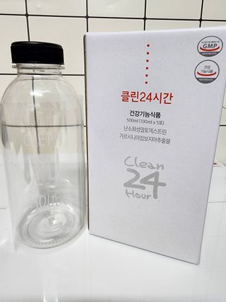 클린24시간 1BOX(5포) + 전용보틀(500ml) — 5점을 준 리뷰어가 2023년 8월 올린 사용 사진