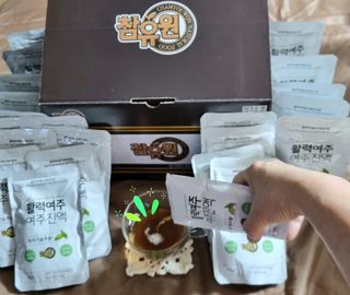 참유원 특허제조 활력 여주진액 여주즙 50포 — 5점을 준 리뷰어가 2022년 3월 올린 사용 사진