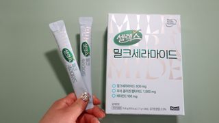 셀렉스스포츠 셀렉스 밀크세라마이드 저분자피쉬콜라겐 28포 X 1박스 — 5점을 준 리뷰어가 2021년 6월 올린 사용 사진