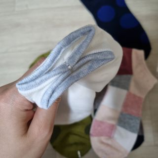 [사이즈가 있는 양말 필로이] 여자 스니커즈 발목 양말 5족 세트【 S, M, L, 】3가지 사이즈 — 5점을 준 리뷰어가 2022년 7월 올린 사용 사진