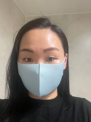 [에이블밤부] 리퓨어 쿠퍼 마스크 10color — 3점을 준 리뷰어가 2021년 2월 올린 사용 사진