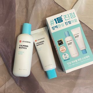 리더스코스메틱 리더스 카밍 바이오틱스 #1등 진정 기획세트 [에센스 워터150ml + 크림 마스크80ml] — 5점을 준 리뷰어가 2022년 9월 올린 사용 사진