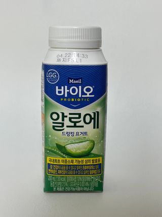 LIVE 매일바이오 알로에 드링킹 요거트 — 4.5점을 준 리뷰어가 2022년 4월 올린 사용 사진