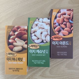 짜먹는 이지견과 짜먹는 이지아몬드, 짜먹는 이지허니피넛, 짜먹는 이지캐슈넛 각 10g X  10포 — 5점을 준 리뷰어가 2021년 1월 올린 사용 사진