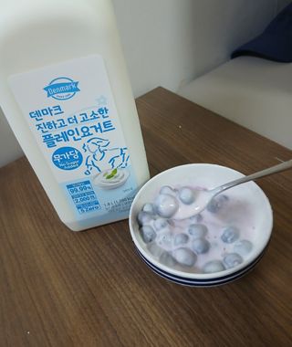 *구매평_[덴마크] 진하고 더 고소한 무가당 플레인 요거트 1.8L — 5점을 준 리뷰어가 2025년 9월 올린 사용 사진