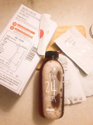 클린24시간 1BOX(5포) + 전용보틀(500ml) — 5점을 준 리뷰어가 2022년 7월 올린 사용 사진