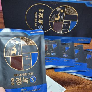 광동생활건강 [광동] 바르게 만든 녹용, 광동정녹청 30포. — 5점을 준 리뷰어가 2022년 1월 올린 사용 사진