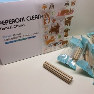 페페로니 클린플러스 덴탈치킨껌 10g x 14p — 5점을 준 리뷰어가 2021년 7월 올린 사용 사진