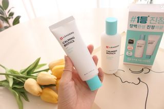 리더스코스메틱 리더스 카밍 바이오틱스 #1등 진정 기획세트 [에센스 워터150ml + 크림 마스크80ml] — 5점을 준 리뷰어가 2022년 10월 올린 사용 사진