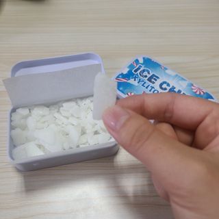 [아이스칩스] 무설탕 비건 자일리톨 캔디 7종 2개기준 — 5점을 준 리뷰어가 2021년 9월 올린 사용 사진