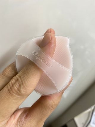 젤리팜 마이크로셀 실리콘퍼프 피치,오렌지 — 5점을 준 리뷰어가 2021년 11월 올린 사용 사진