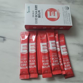 [인디닥터] 타이탄 BCAA 프로틴 젤리스틱 — 5점을 준 리뷰어가 2022년 5월 올린 사용 사진