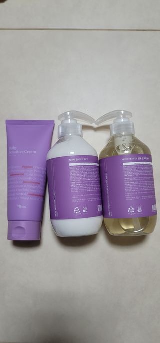 빅그린 베이비라인 3종세트 - 샴푸앤바디워시500ml,올인원로션500ml,바디크림170ml — 5점을 준 리뷰어가 2022년 11월 올린 사용 사진