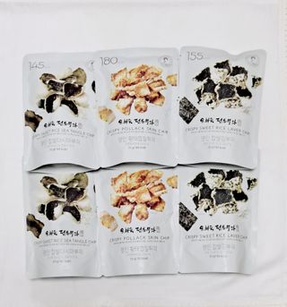 오희숙 전통부각 명인 찹쌀김부각, 찹쌀다시마부각, 황태껍질튀각 총 6봉 — 5점을 준 리뷰어가 2021년 7월 올린 사용 사진