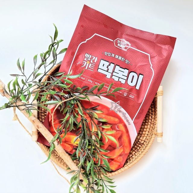 빨간키트 떡볶이 밀키트 2~3인분 매운맛 국물 떡볶이 만들기 쉬운 황금 레시피 분말 소스로 간편한 요리 리뷰 사진