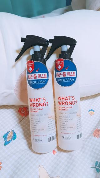 [후르디아] 등드름 잡는 바디 미스트 2개 세트 — 4점을 준 리뷰어가 2021년 6월 올린 사용 사진