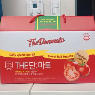 제이제이바이오 더단마토 프리미엄주스 100ml 30팩입 - 무설탕 스테비아 토마토즙 — 5점을 준 리뷰어가 2021년 12월 올린 사용 사진