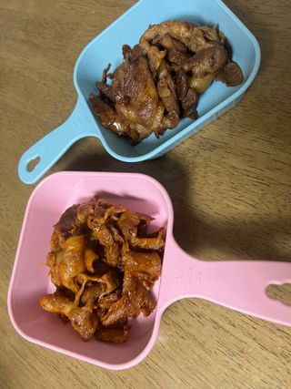 [앤더미트] 더 불맛 북성로 연탄불고기 반반 세트(간장맛 150g,매콤한 맛 150g) — 5점을 준 리뷰어가 2022년 4월 올린 사용 사진