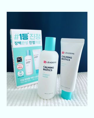 리더스코스메틱 리더스 카밍 바이오틱스 #1등 진정 기획세트 [에센스 워터150ml + 크림 마스크80ml] — 5점을 준 리뷰어가 2022년 9월 올린 사용 사진