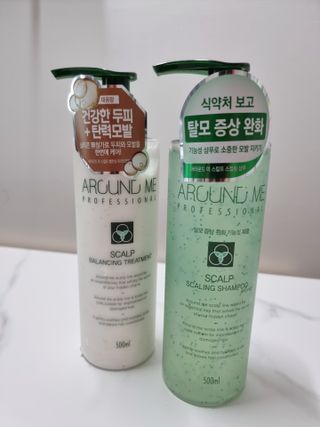 어라운드미 [어라운드 미] 탈모 증상 완화 스칼프 샴푸 + 두피 영양 공급 트리트먼트 — 5점을 준 리뷰어가 2021년 6월 올린 사용 사진