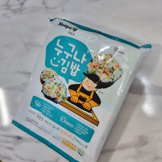 해풀잎 누구나 김밥*1ea [(혼합야채 35g *1ea,  김밥김 (5g, 5ea),  양념간장 (6g, 5ea), 참기름(5g, 2ea)] — 5점을 준 리뷰어가 2022년 10월 올린 사용 사진
