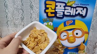 씨알푸드 뽀로로 시리얼 3종 — 5점을 준 리뷰어가 2022년 2월 올린 사용 사진