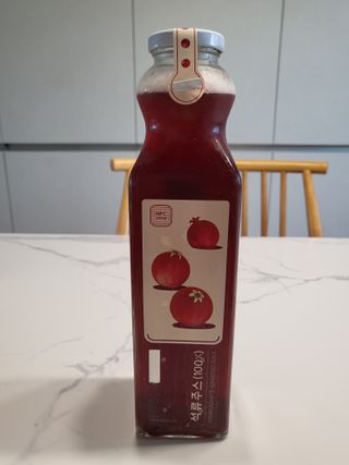 [바이윙클] 페르시아 유기농 석류 착즙주스 750ml 2병 + 선물박스 세트 — 4점을 준 리뷰어가 2022년 2월 올린 사용 사진