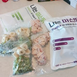 수플먼트 나는 마신닭!! 닭가슴살 주스키트, 먹기 힘들었던 닭가슴살 이제는 마시자 — 5점을 준 리뷰어가 2023년 3월 올린 사용 사진