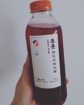 트롯전통식혜 트롯레드비트식혜 1리터 +500리터 — 5점을 준 리뷰어가 2021년 5월 올린 사용 사진