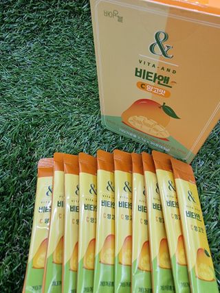 비타앤C 레몬맛, 망고맛 — 4점을 준 리뷰어가 2021년 4월 올린 사용 사진