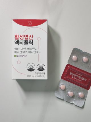 [리노브] 4세대 활성엽산 액티폴릭 270mg x 30정 — 5점을 준 리뷰어가 2022년 8월 올린 사용 사진